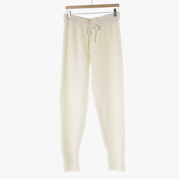 Anthropologie Daily Practice Ivory Fuzzy Teddy Bear Sweater Jogger Set Womens M - Picture 10 of 16